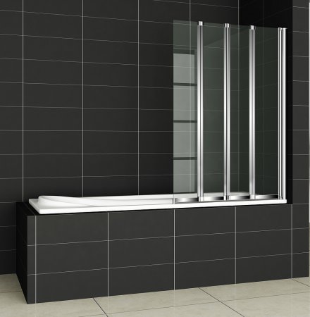 Шторка на ванну Cezares Pratico V4 100/140 C Cr 