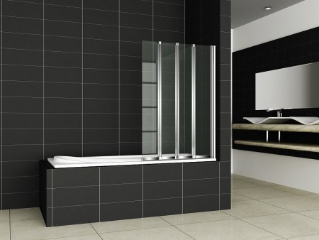 Шторка на ванну Cezares Pratico V4 100/140 C Cr 