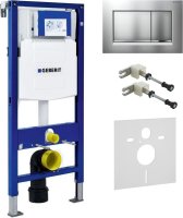 Система инсталляции для унитазов Geberit Duofix UP320 111.300.00.5 с кнопкой смыва матовый хром/хром