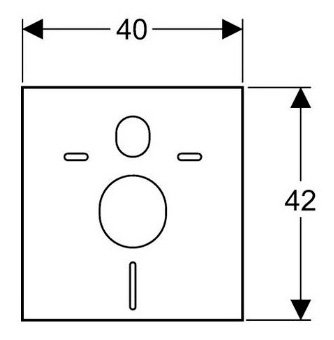 Система инсталляции для унитазов Geberit Duofix UP320 111.300.00.5 с кнопкой смыва матовый хром/хром 