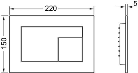 Кнопка смыва TECE Velvet 9240733, серо-бежевый 