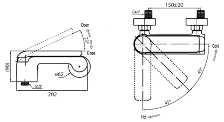 Смеситель Cezares Cosmo D-01 для душа 