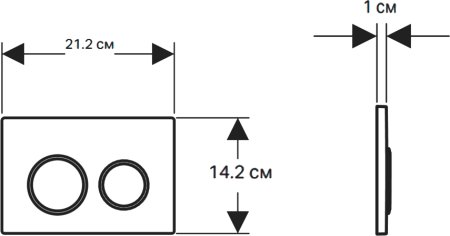 Кнопка смыва Geberit Omega 20 115.085.JQ.1 лакированная, матовый хром 