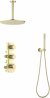 Встраиваемая душевая система с термостатом TIMO Saona SX-2399/17SM, матовое золото 