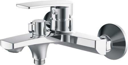Смеситель однорычажный для ванны короткий излив HAIBA HB60587 хром 