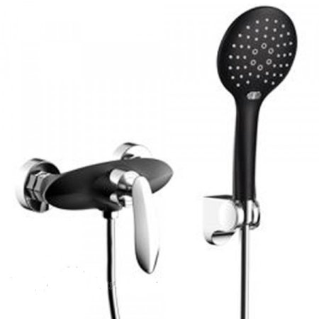 Смеситель Grocenberg GB9001BC для душа, черный/хром 