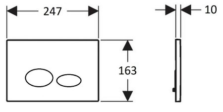 Кнопка смыва Creavit Drop GP2002.04 антрацит 