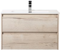 Тумба с раковиной BelBagno KRAFT-1000-2C-SO-RGB Rovere Galifax Bianco