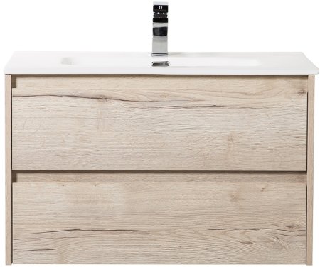 Тумба с раковиной BelBagno KRAFT-1000-2C-SO-RGB Rovere Galifax Bianco 