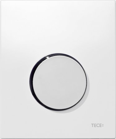Кнопка смыва TECE Loop Urinal 9242627 белая, кнопка хром 