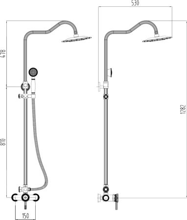 Душевая стойка Zorg Antic A 118 DS-BR 