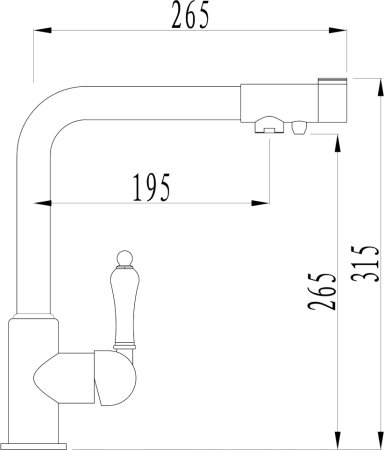 Смеситель для кухонной мойки Zorg Sanitary ZR 320 YF-33 BR 