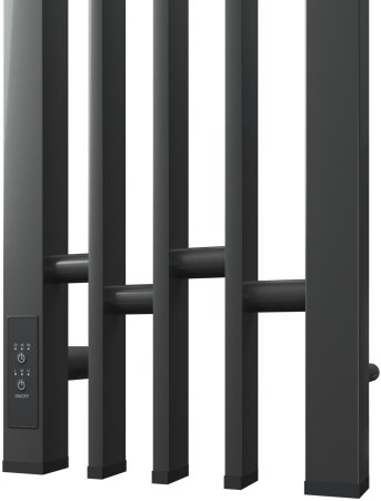 Полотенцесушитель электрический Point Фрея PN20732GB П2 180x1200 диммер слева, графит блеск 