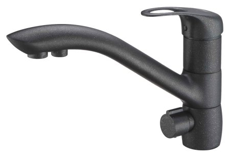 Смеситель для кухонной мойки Zorg Clean Water ZR 404 KF черный металл 