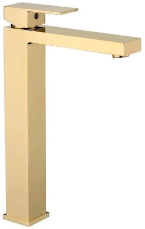 Смеситель для раковины высокий Grocenberg GB3008GO, золото 