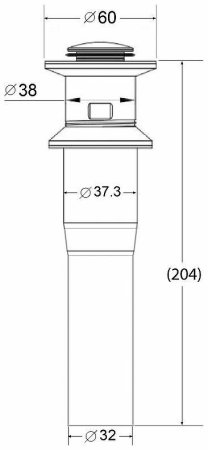 Донный клапан BelBagno BB-PCU-03-BORO click-clack Брашированное золото 