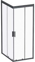Душевой уголок AM.PM Gem 100х80 W90G-404-100280-BT профиль Черный матовый стекло прозрачное