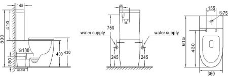 Унитаз компакт Teka Manacor 700190200 с бачком и сиденьем Микролифт 