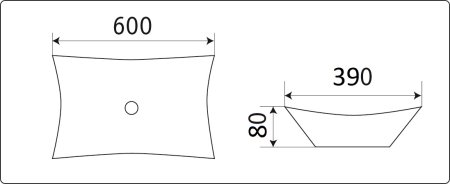 Раковина CeramaLux 78123A накладная 