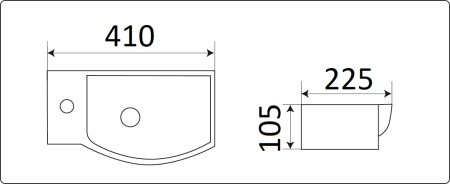 Раковина CeramaLux 7947AR подвесная 