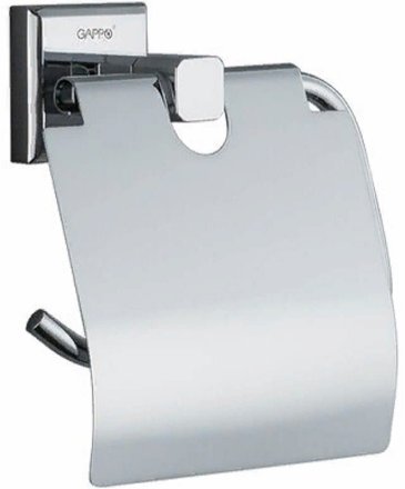 Держатель туалетной бумаги Gappo G38 G3803 с крышкой Хром 