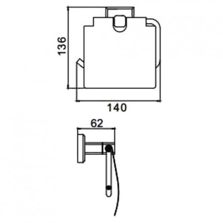 Держатель туалетной бумаги Gappo G38 G3803 с крышкой Хром 