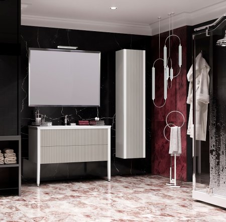 Шкаф пенал Opadiris Рубинно 40 00-00006370 подвесной Серый 