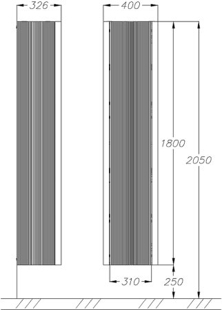 Шкаф пенал Opadiris Рубинно 40 00-00006370 подвесной Серый 