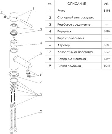 Смеситель WasserKRAFT Main 4104 для раковины 
