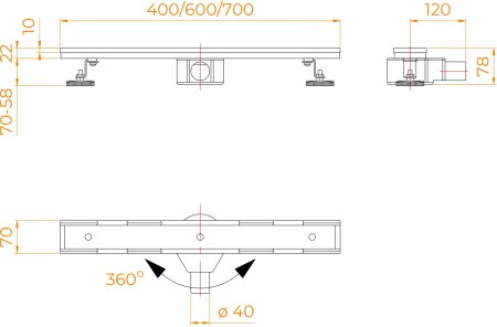 Душевой трап RGW SDR-08B 
