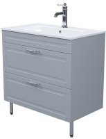 Тумба IDDIS с умывальником, напольная, 80 см, светло-серый, Oxford (OXF80L0i95K)