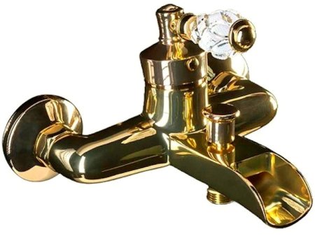 Смеситель для ванны Boheme Vogue Crystal 213-CRST Золото 