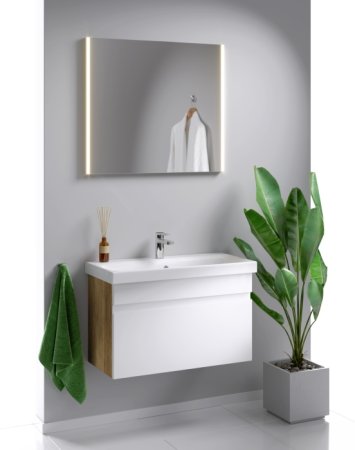 Тумба под раковину Aqwella Smart 80 SRT0108DB подвесная Дуб балтийский 