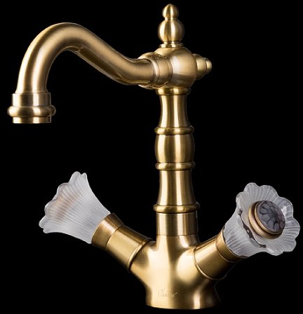 Смеситель для раковины Boheme Camelia 312 Бронза 