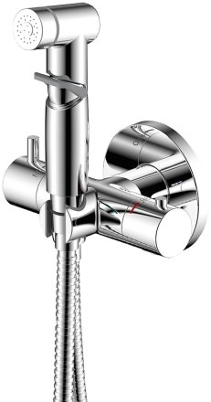 Гигиенический душ со смесителем Rossinka X25-58 с термостатом Хром 