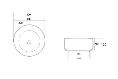 Раковина накладная ABBER Bequem AC2109MW белая матовая 