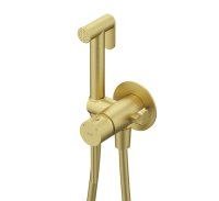Встраиваемый смеситель с гигиеническим душем, матовое золото, IDDIS, 005MGR0i08