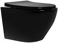 Подвесной безободковый унитаз с сиденьем микролифт Rea Carlo Mini REA-C8936