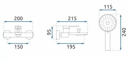 Смеситель для ванны Rea Verso REA-B6565 