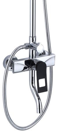 Душевая система Bronze de Luxe Element EL77CB Хром Черный матовый 