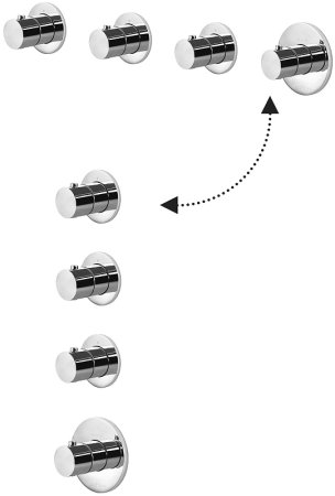 Душевая система Paffoni Modular Box KITMB019CR045 с термостатом Хром 