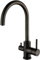 Смеситель Paulmark Essen Es213211-GM для кухонной мойки, вороненая сталь