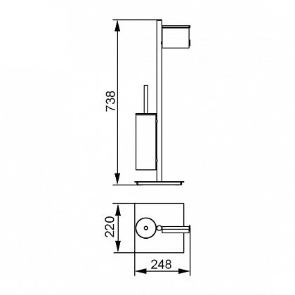 Стойка напольная Aquanet 8213 Хром 