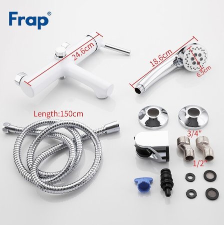 Смеситель для ванны Frap H44-8 F3244-8 Белый Хром 