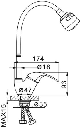 Смеситель для кухни Frap H03 F4303 Хром 