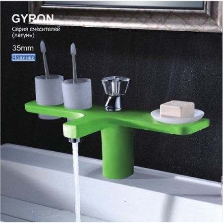 Смеситель для раковина Gappo Gyron G1096-9 зелёный 