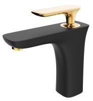 Смеситель для раковина AltroBagno Aperto 0123 NeOr чёрный / золото
