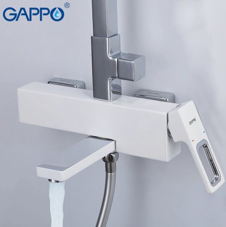 Душевая система Gappo G17-8 G2417-8 Белая Хром 