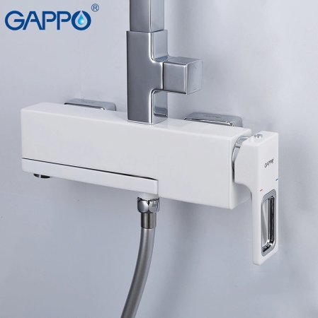 Душевая система Gappo G17-8 G2417-8 Белая Хром 