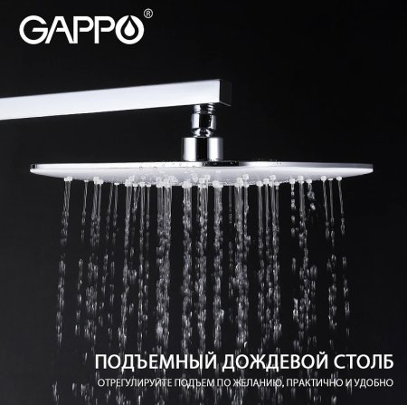 Душевая система Gappo G17-8 G2417-8 Белая Хром 